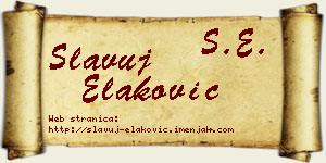 Slavuj Elaković vizit kartica